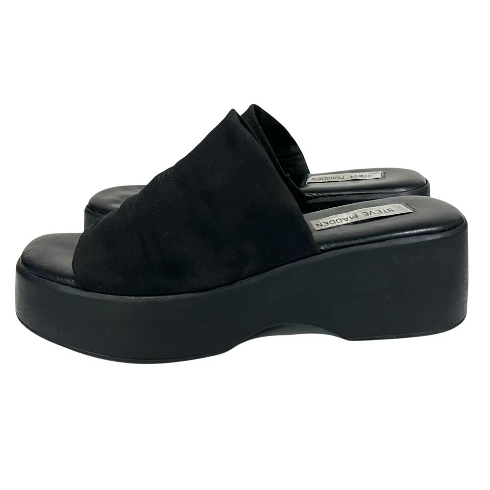 Vintage 90’s Y2K Steve Madden Slinky Stretch Platform Sandals Slides US 7.5